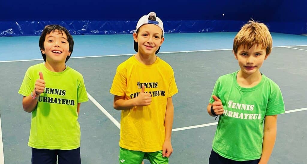 I giovani tennisti al Tennis Courmayeur